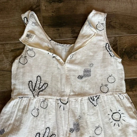Lucy & Yak Cream Jumpsuit with Black Cactus Print - Picture 9 of 16